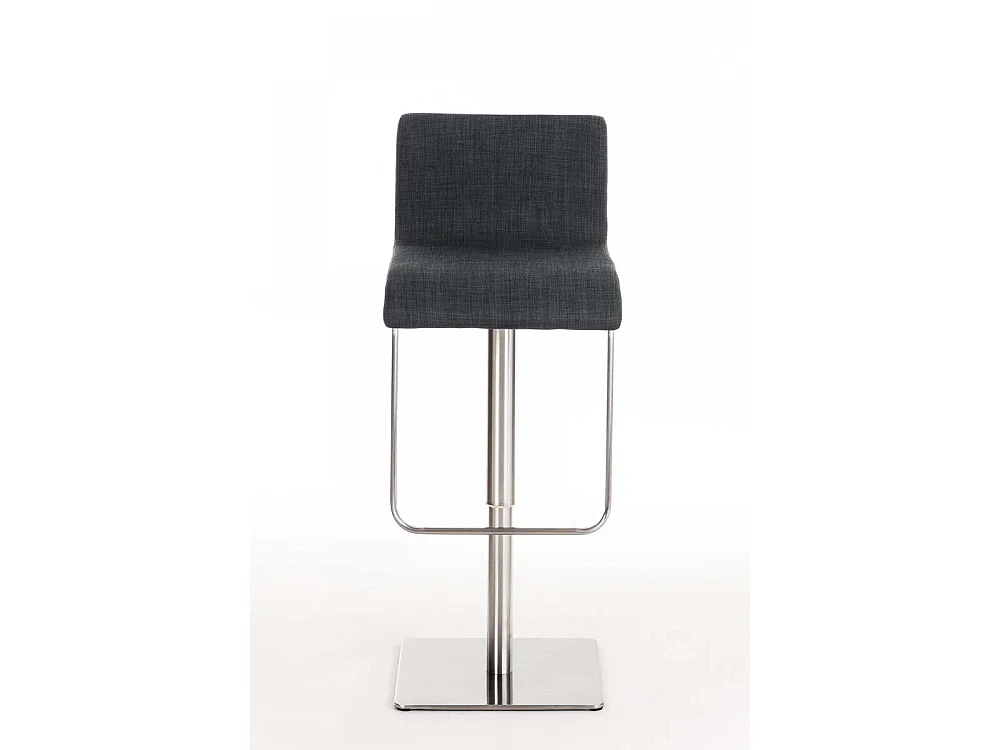 Tabouret de bar - Tissu & Acier inoxydable - Gris foncé - Limon