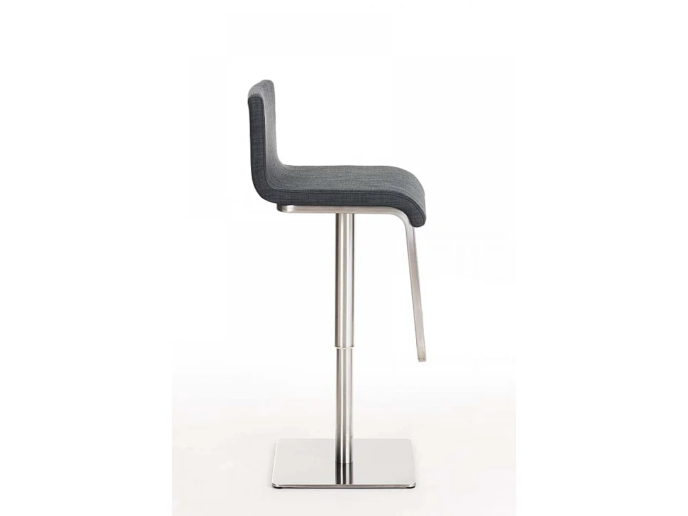 Tabouret de bar - Tissu & Acier inoxydable - Gris foncé - Limon