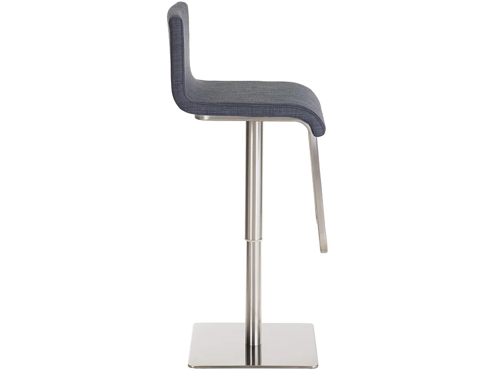 Tabouret de bar - Tissu & Acier inoxydable - Gris foncé - Limon