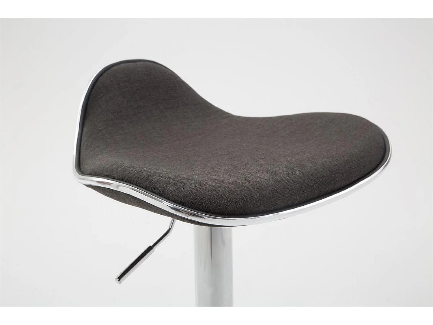 Barkruk - Stof & Metaal in chroomoptiek - donkergrijs - Shanghai