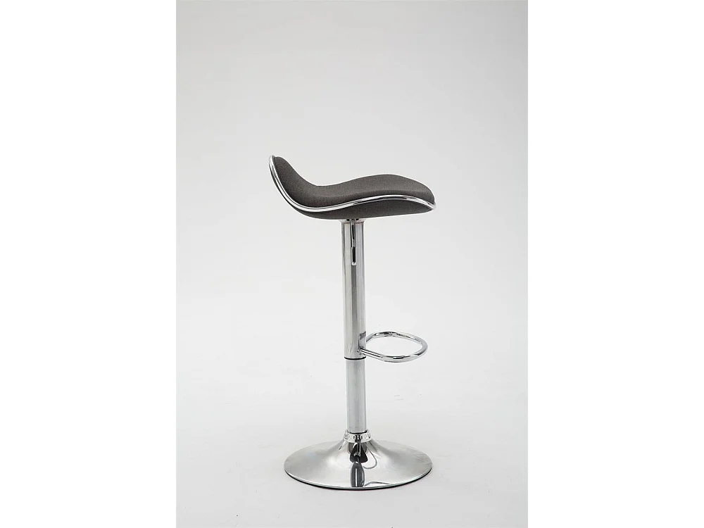 Barkruk - Stof & Metaal in chroomoptiek - donkergrijs - Shanghai