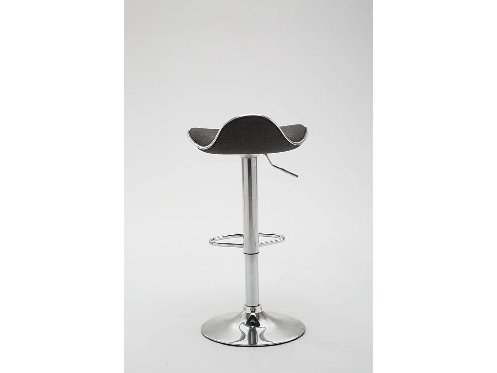 Barkruk - Stof & Metaal in chroomoptiek - donkergrijs - Shanghai