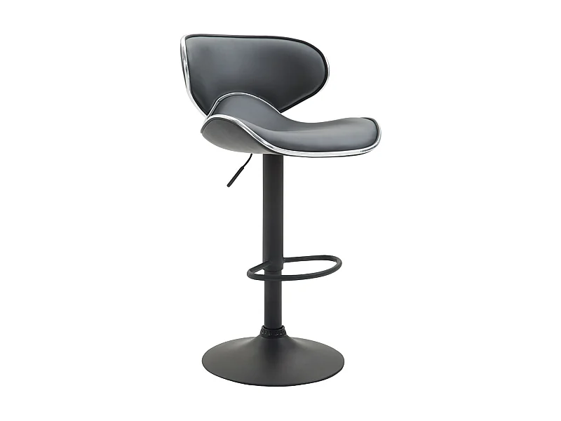 Tabouret de bar - Similicuir & Métal chromé - Gris - Las Vegas V2