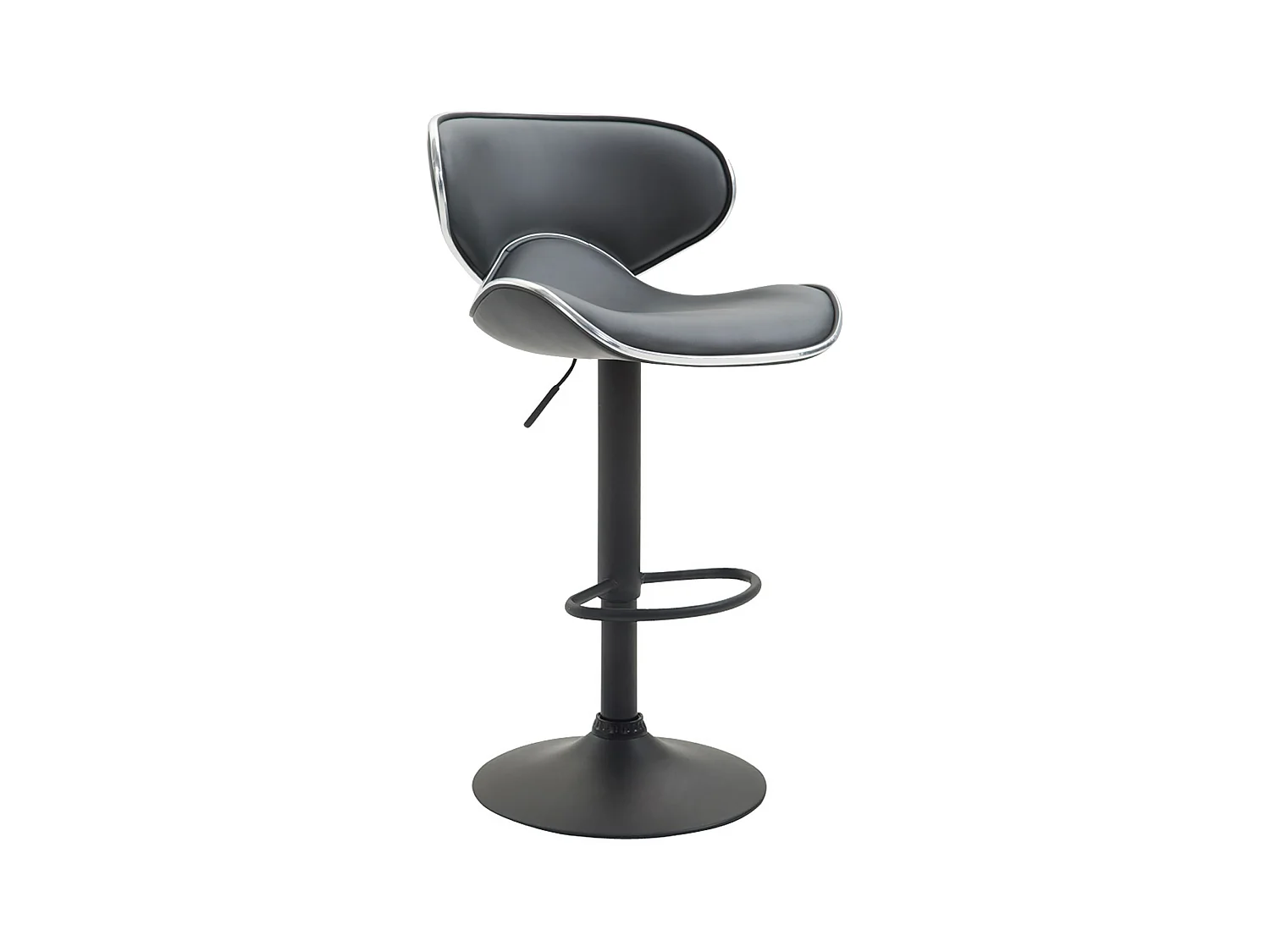 Tabouret de bar - Similicuir & Métal chromé - Gris - Las Vegas V2