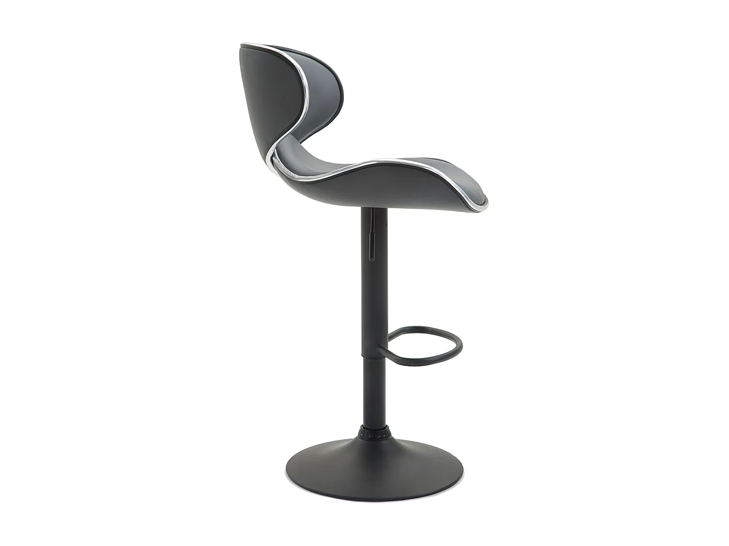 Tabouret de bar - Similicuir & Métal chromé - Gris - Las Vegas V2