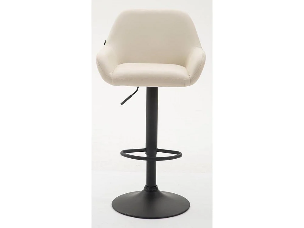 Set van 2  Barkruk - Kunstleer (PVC) & zwart - creme - Braga