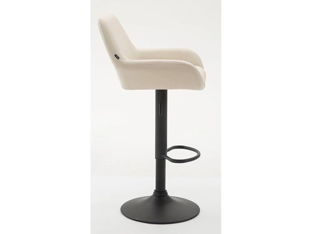 Set van 2  Barkruk - Kunstleer (PVC) & zwart - creme - Braga