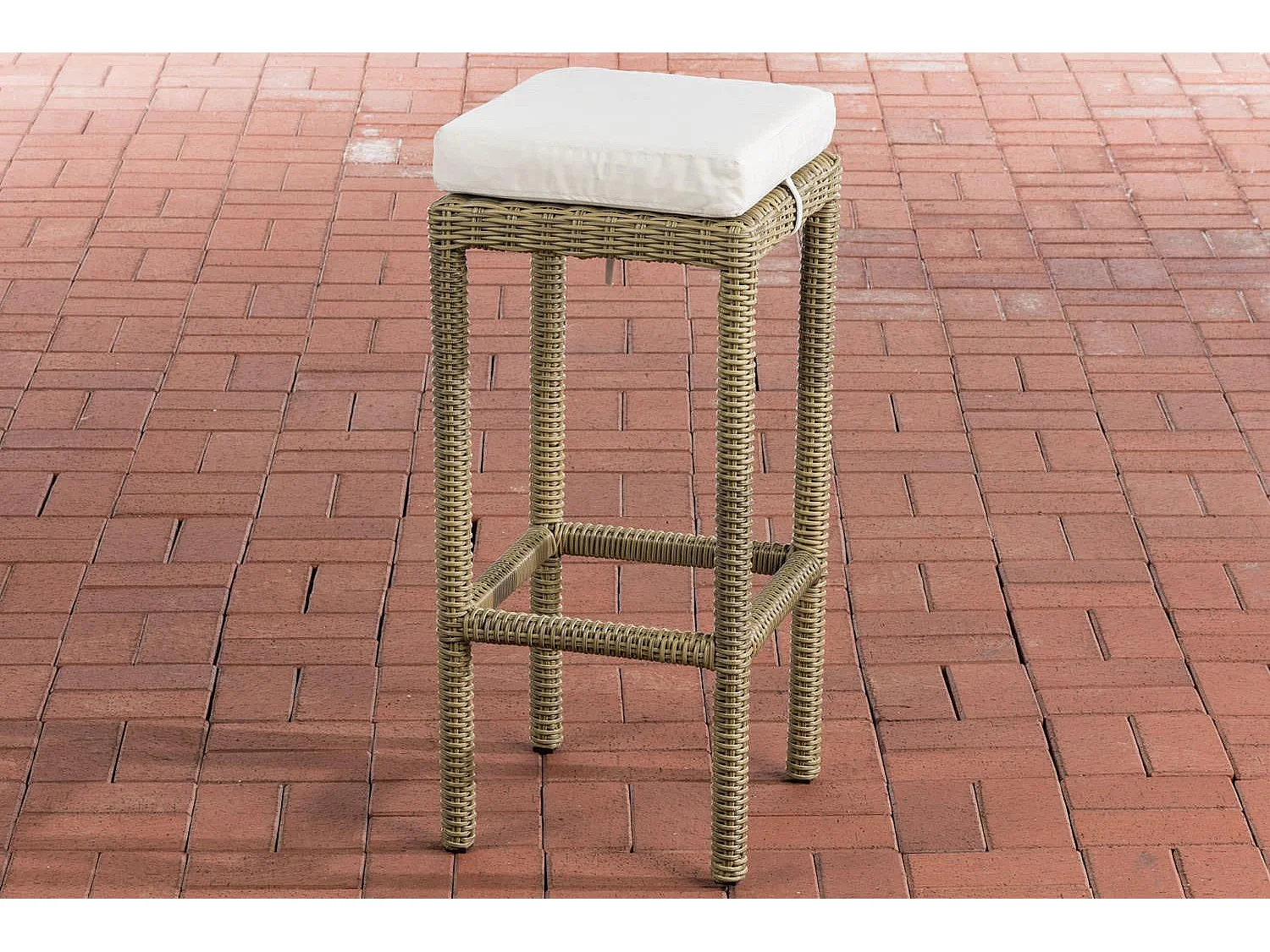 Tabouret de bar - Plastique & Aluminium - Nature - Alia