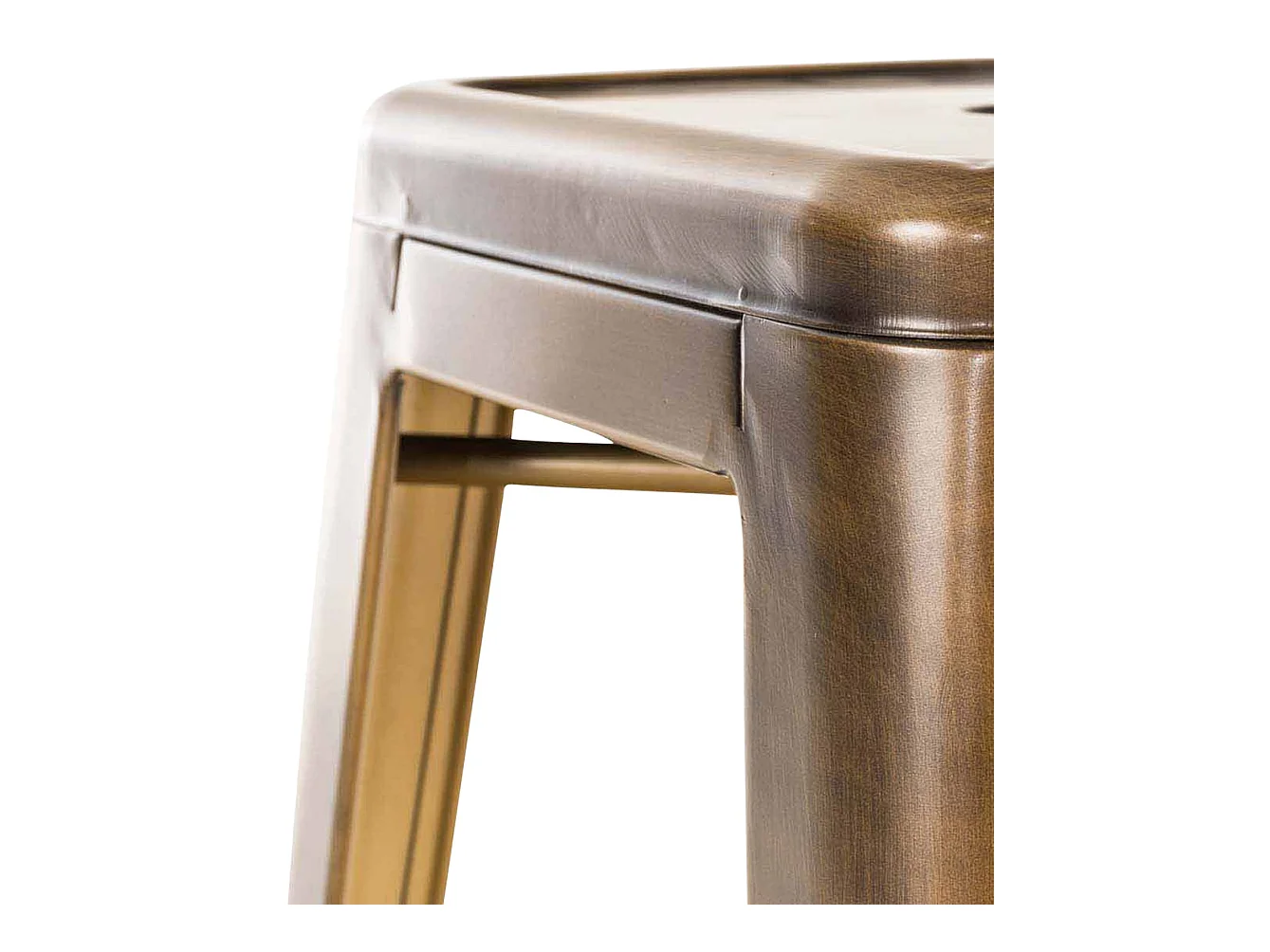 Lot de 2  Tabouret de bar - Métal & Métal - Or - Joshua V2