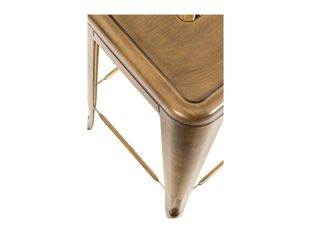 Lot de 2  Tabouret de bar - Métal & Métal - Or - Joshua V2