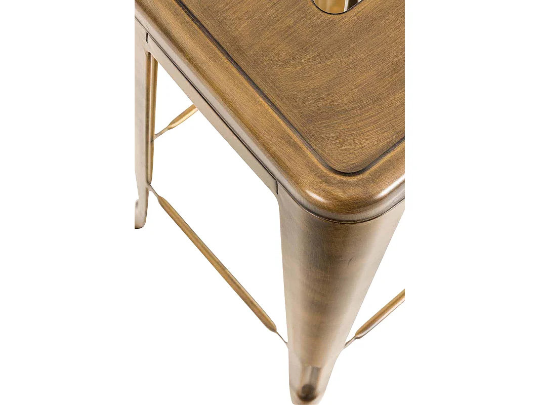 Lot de 2  Tabouret de bar - Métal & Métal - Or - Joshua V2