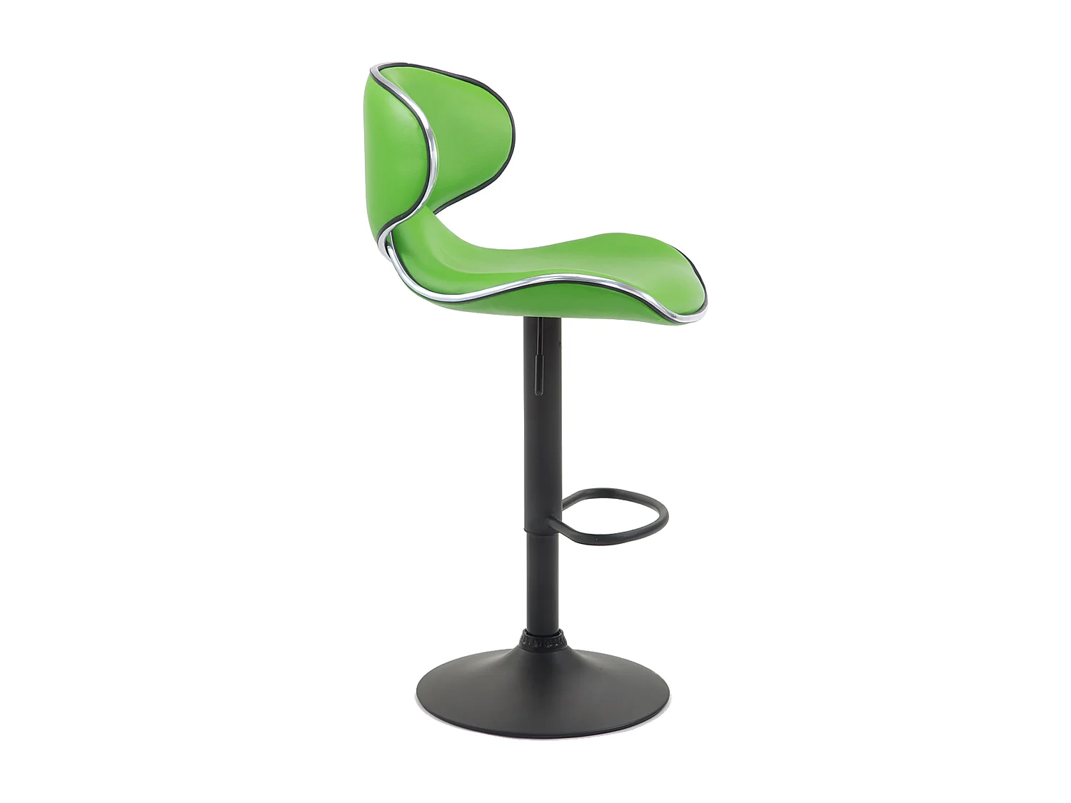 Lot de 2  Tabouret de bar - Similicuir & Noir - Vert - Las Vegas v2