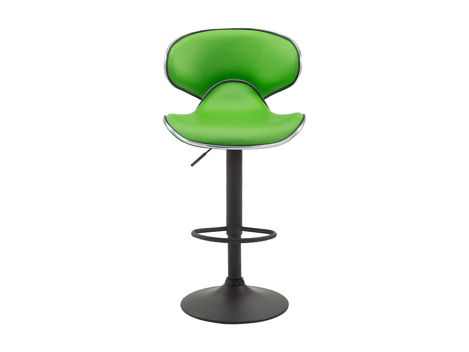 Lot de 2  Tabouret de bar - Similicuir & Noir - Vert - Las Vegas v2