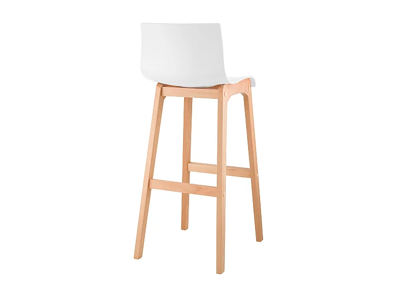 2er Set Barhocker - Holz - weiß - Hover