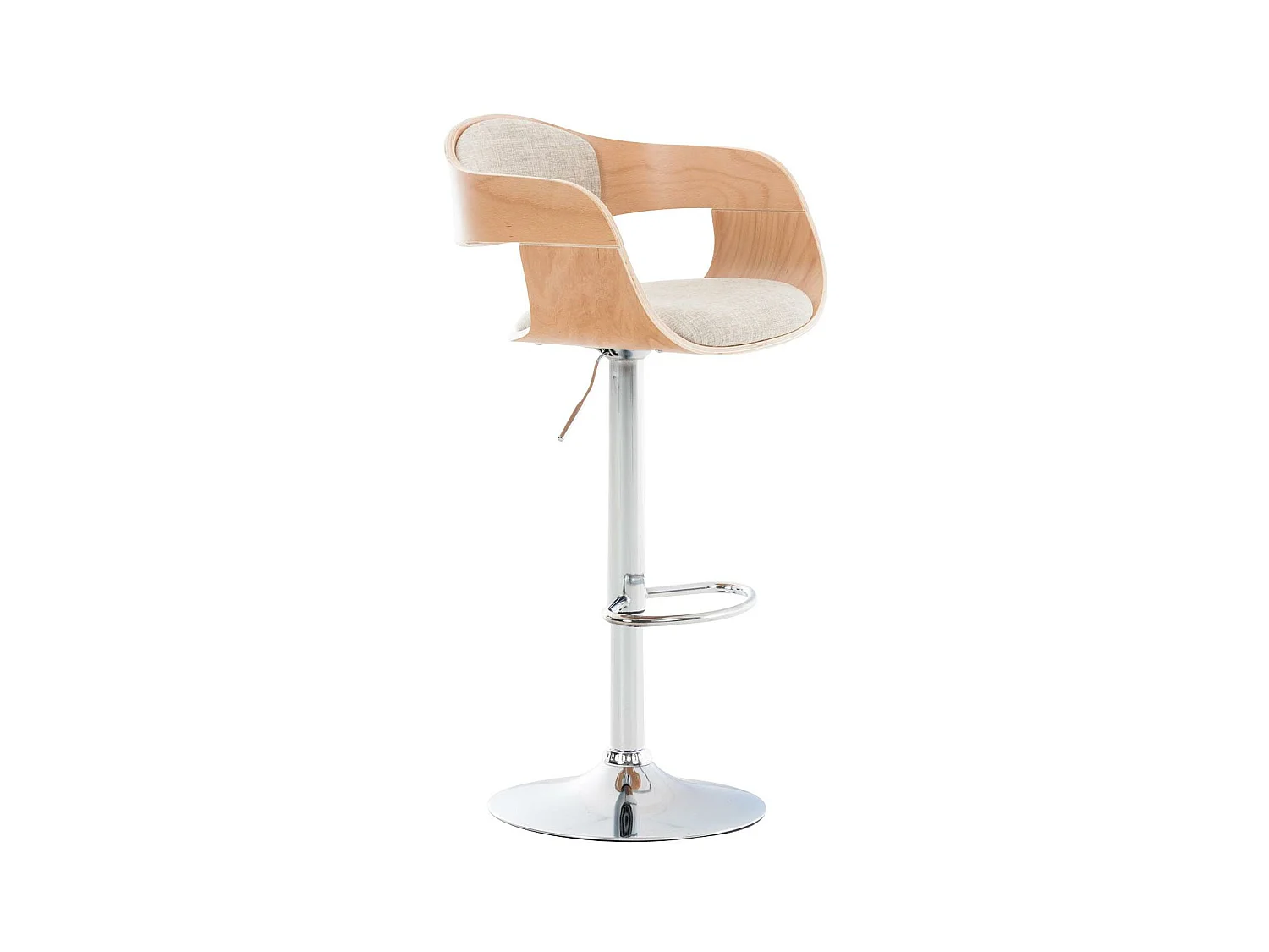 Tabouret de bar - Tissu - Nature / Crème - Kingston