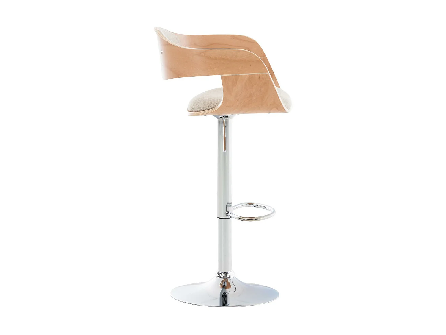 Tabouret de bar - Tissu - Nature / Crème - Kingston