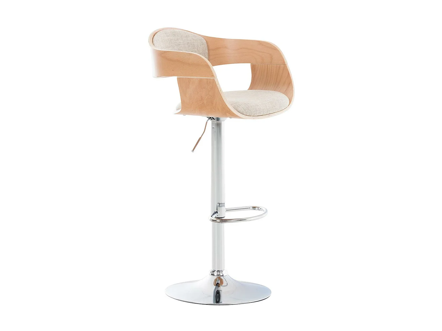 Tabouret de bar - Tissu - Nature / Crème - Kingston