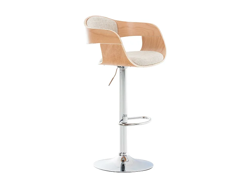 Tabouret de bar - Tissu - Nature / Crème - Kingston