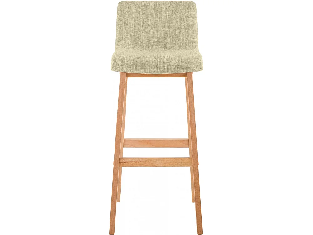 Lot de 2  Tabouret de bar - Tissu - Crème - Hover