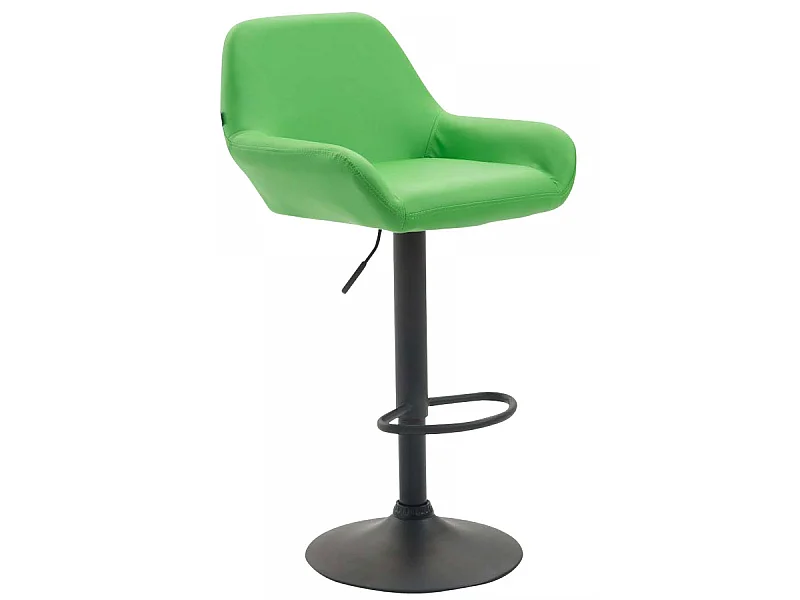 Tabouret de bar - Similicuir & Noir - Vert - Braga