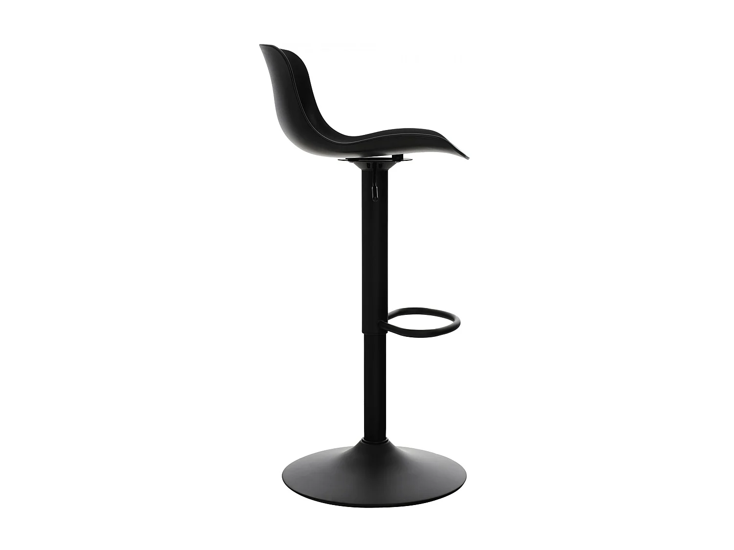 Tabouret de bar - Plastique & Antique - Noir - Almada