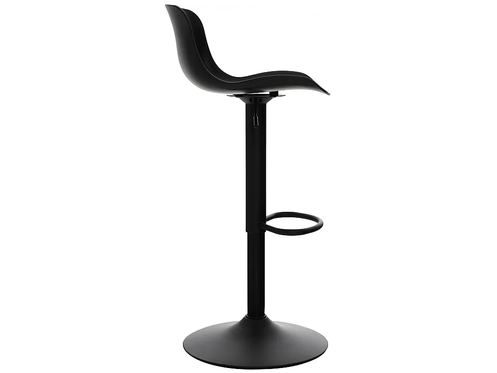 Tabouret de bar - Plastique & Chrome - Noir - Almada