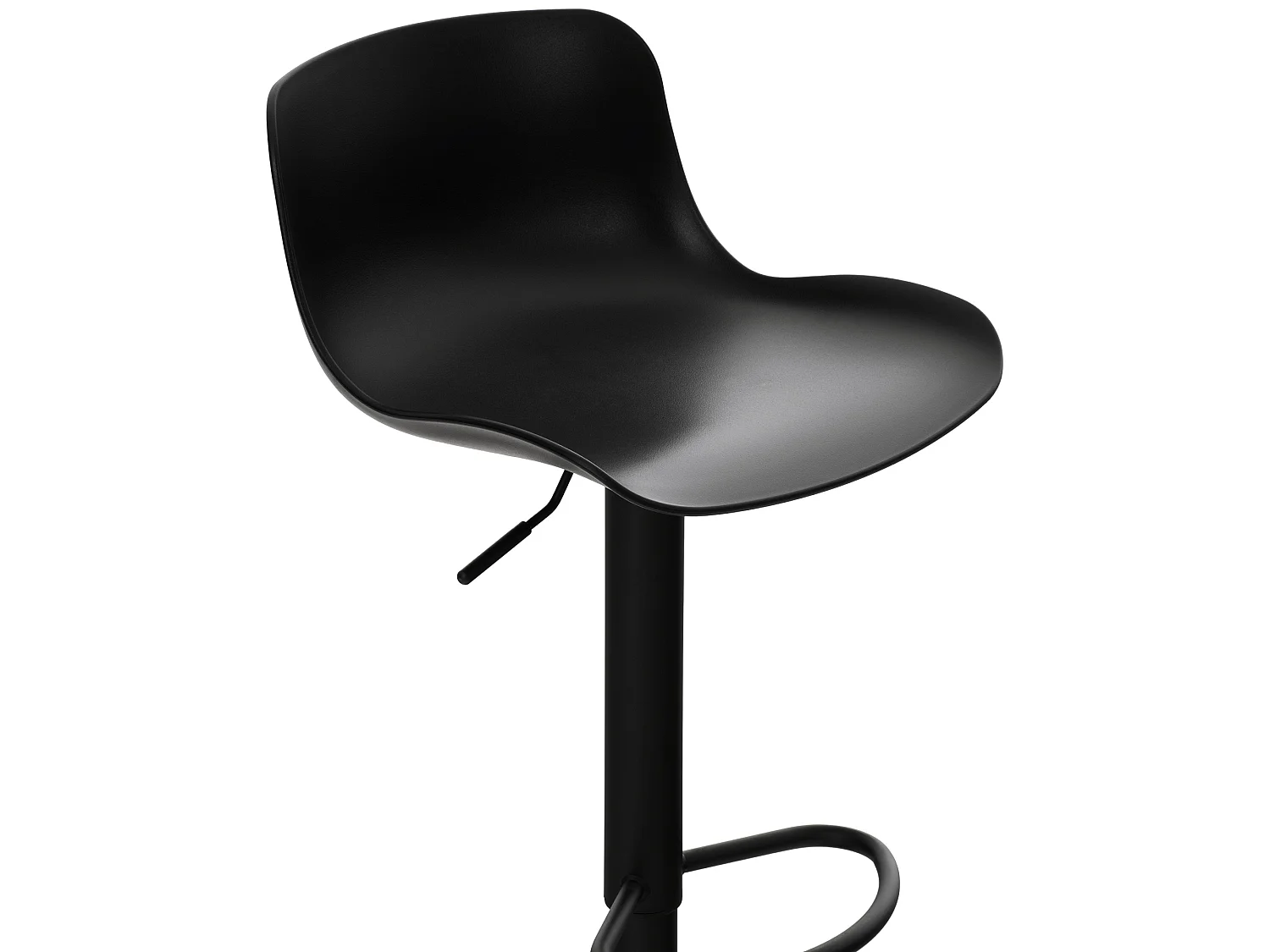 Tabouret de bar - Plastique & Chrome - Noir - Almada