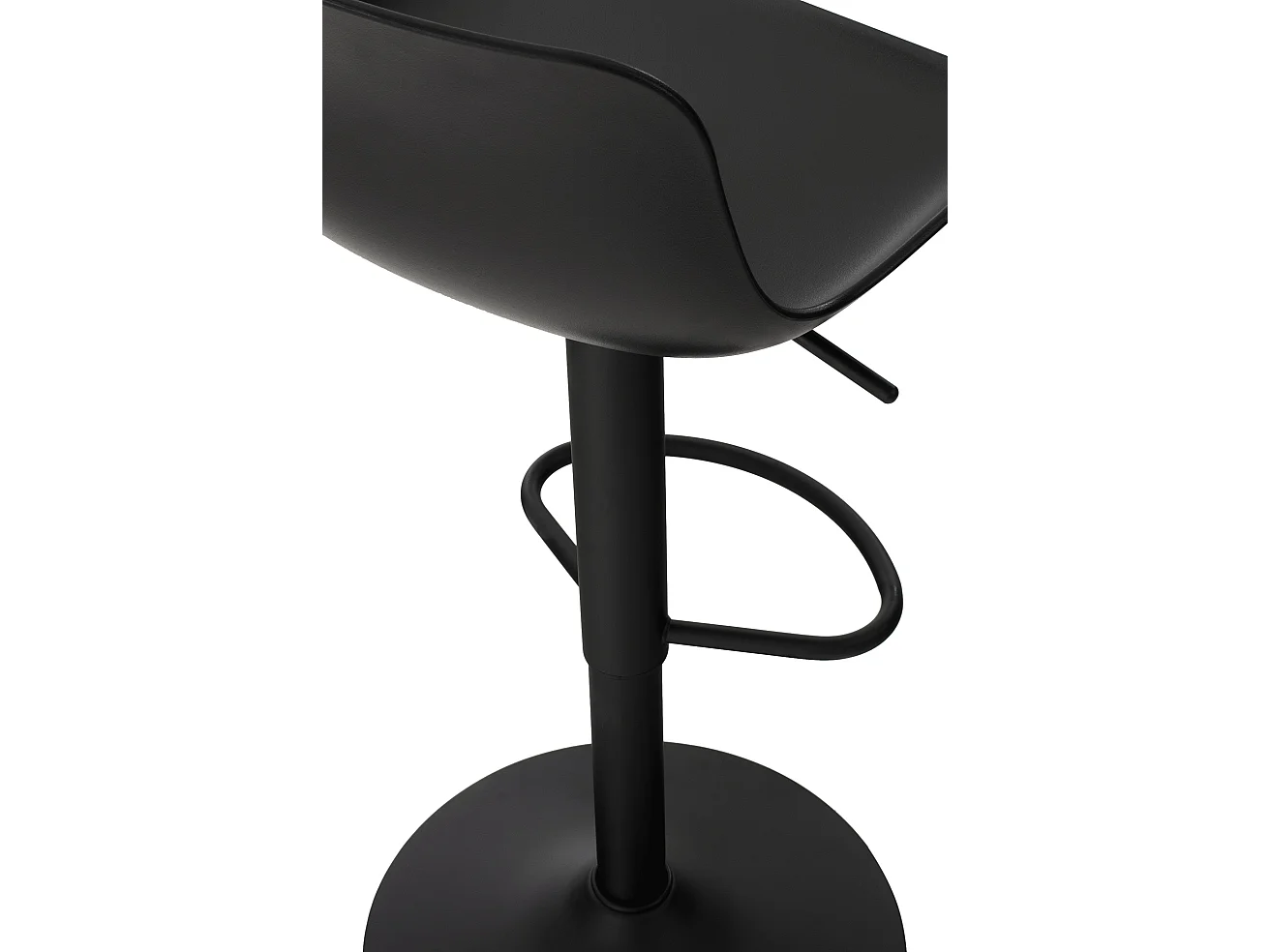 Tabouret de bar - Plastique & Chrome - Noir - Almada