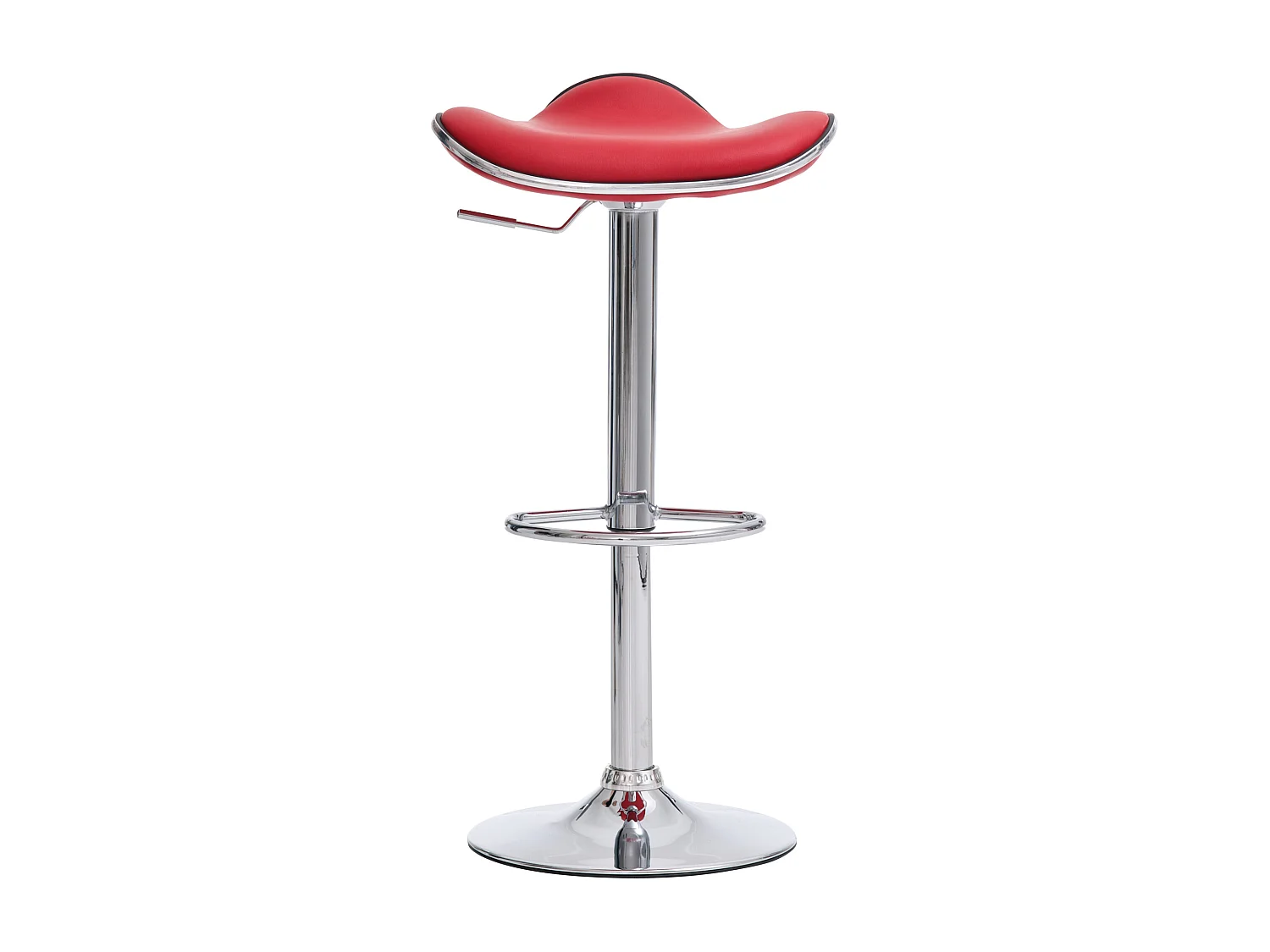 Lot de 2  Tabouret de bar - Similicuir - Rouge - Shanghai