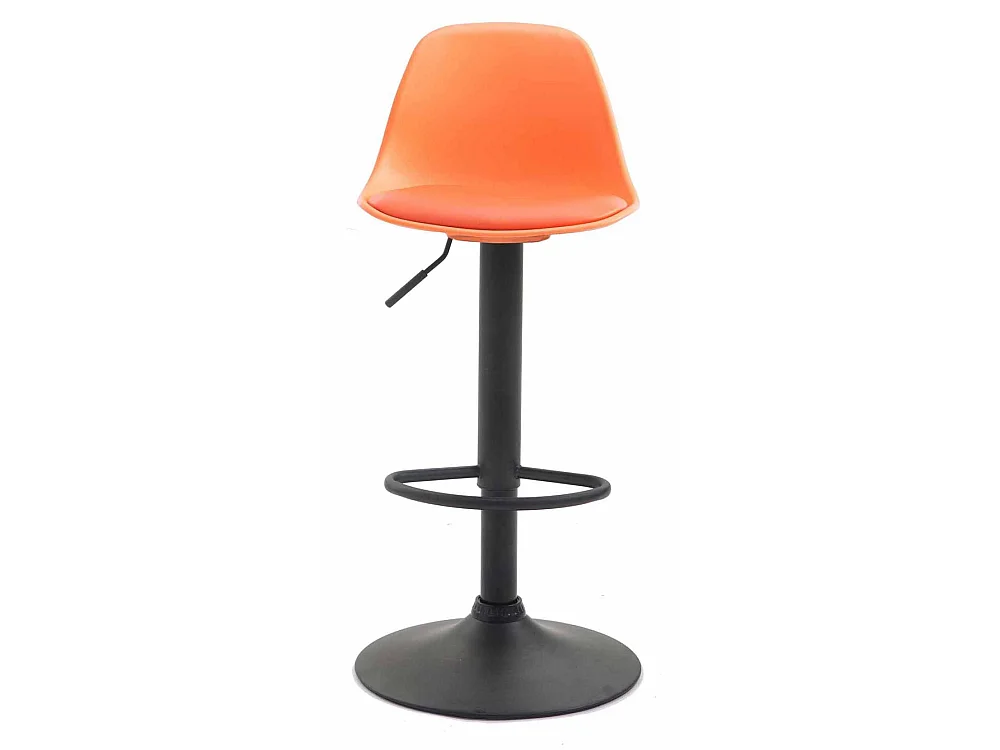 Lot de 2  Tabouret de bar - Similicuir & Métal - Orange - Kiel