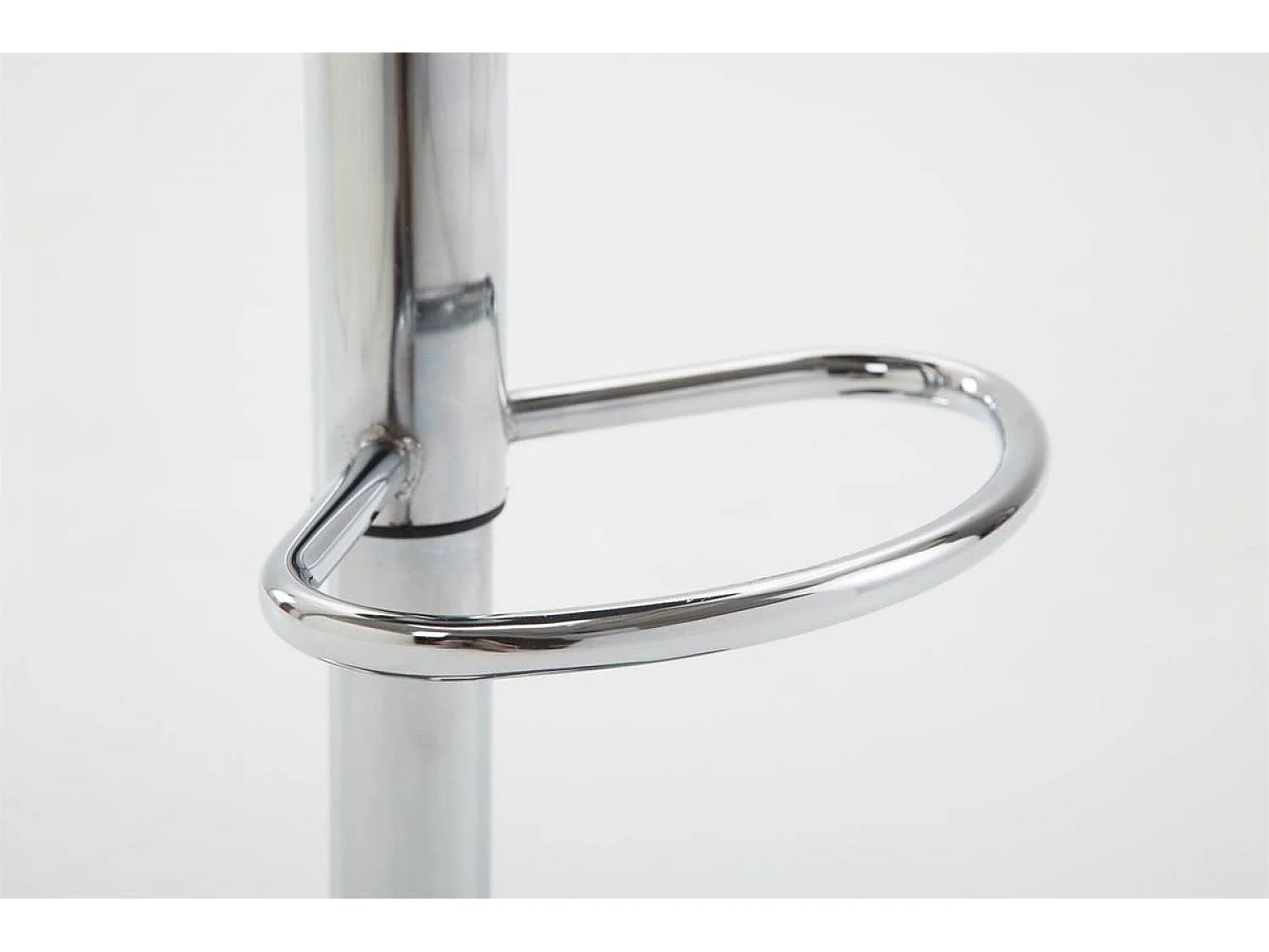 Set van 2  Barkruk - Stof & Metaal in chroomoptiek - licht grijs - Shanghai