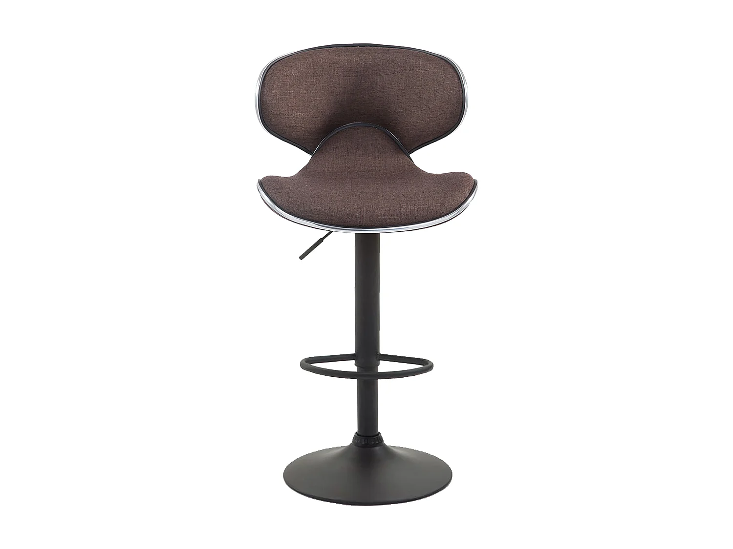 Tabouret de bar - Tissu & Noir - Marron - Las Vegas V2