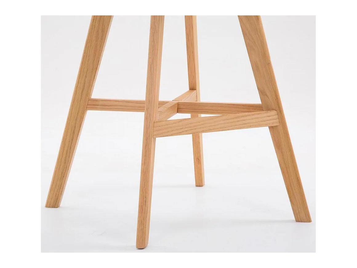 Lot de 2  Tabouret de bar - Similicuir & Nature - Noir - Cannes