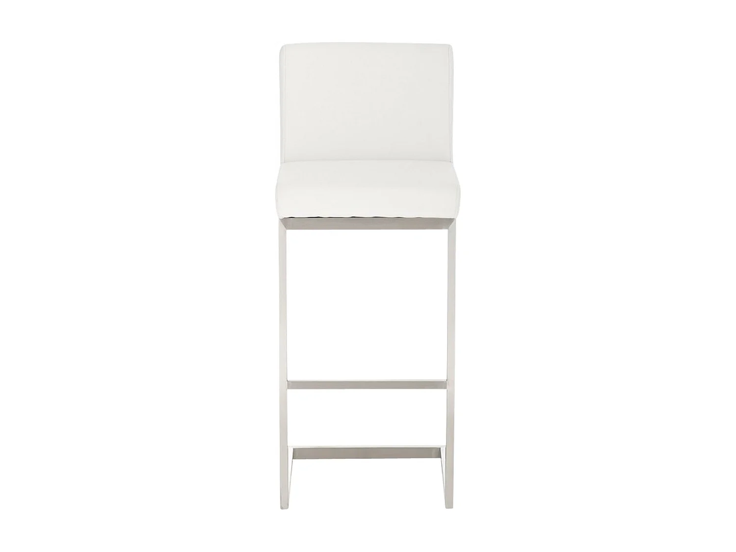 Lot de 2  Tabouret de bar - Similicuir - Blanc - Paros