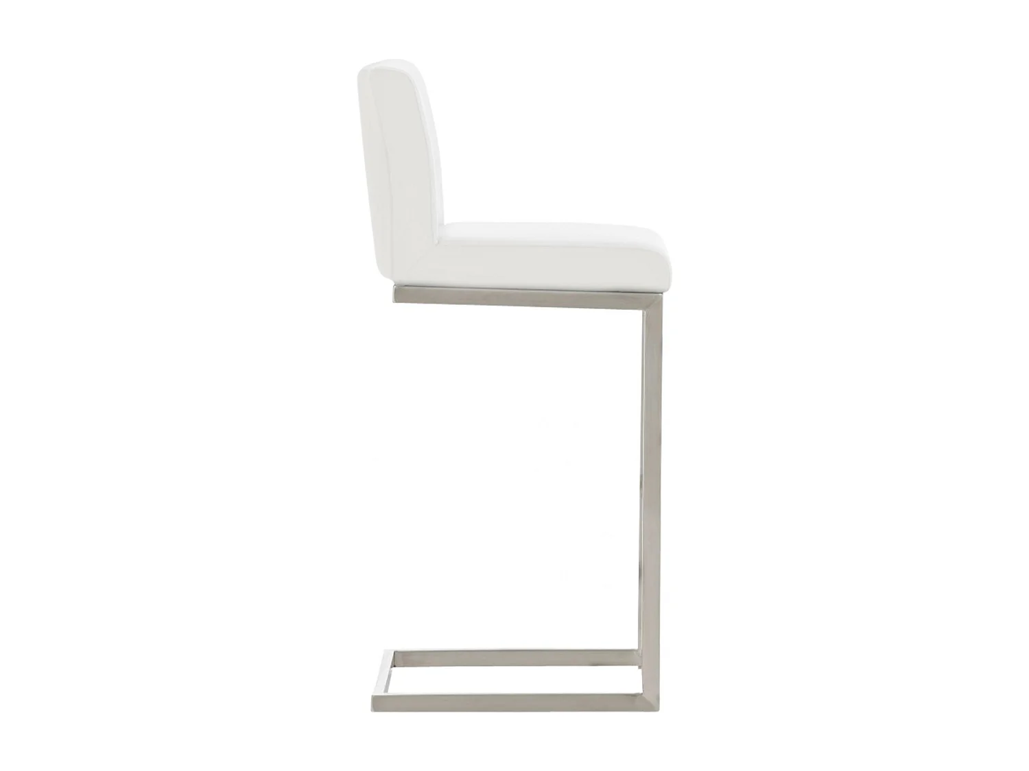 Lot de 2  Tabouret de bar - Similicuir - Blanc - Paros