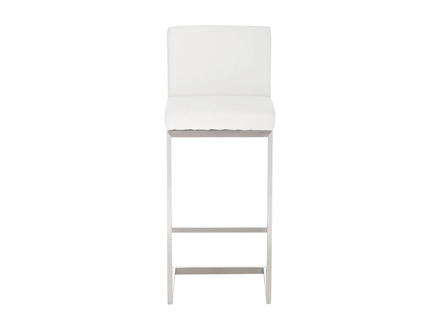 Lot de 2  Tabouret de bar - Similicuir - Blanc - Paros