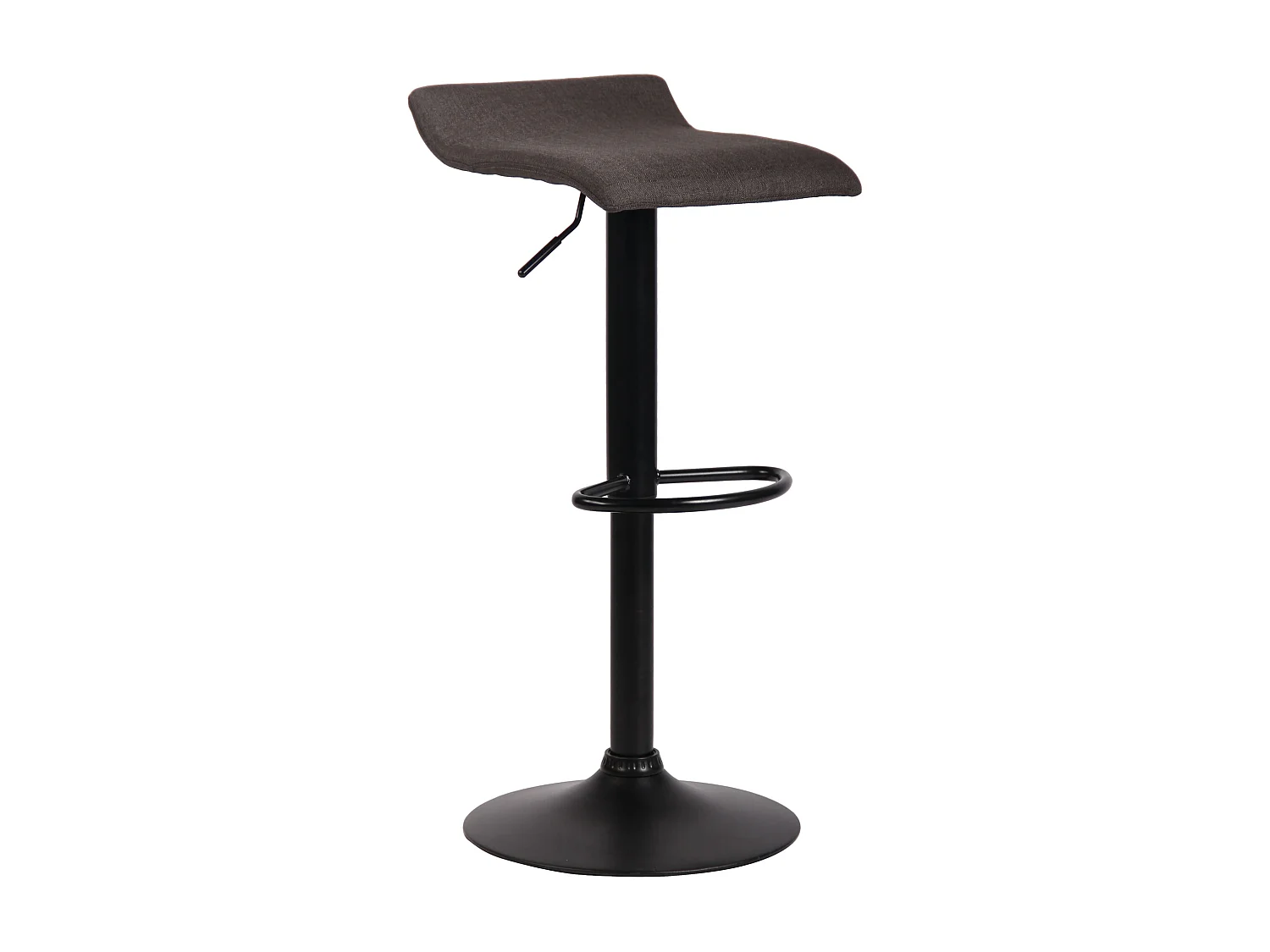 Tabouret de bar - Tissu & Noir - Gris foncé - Dyn V2
