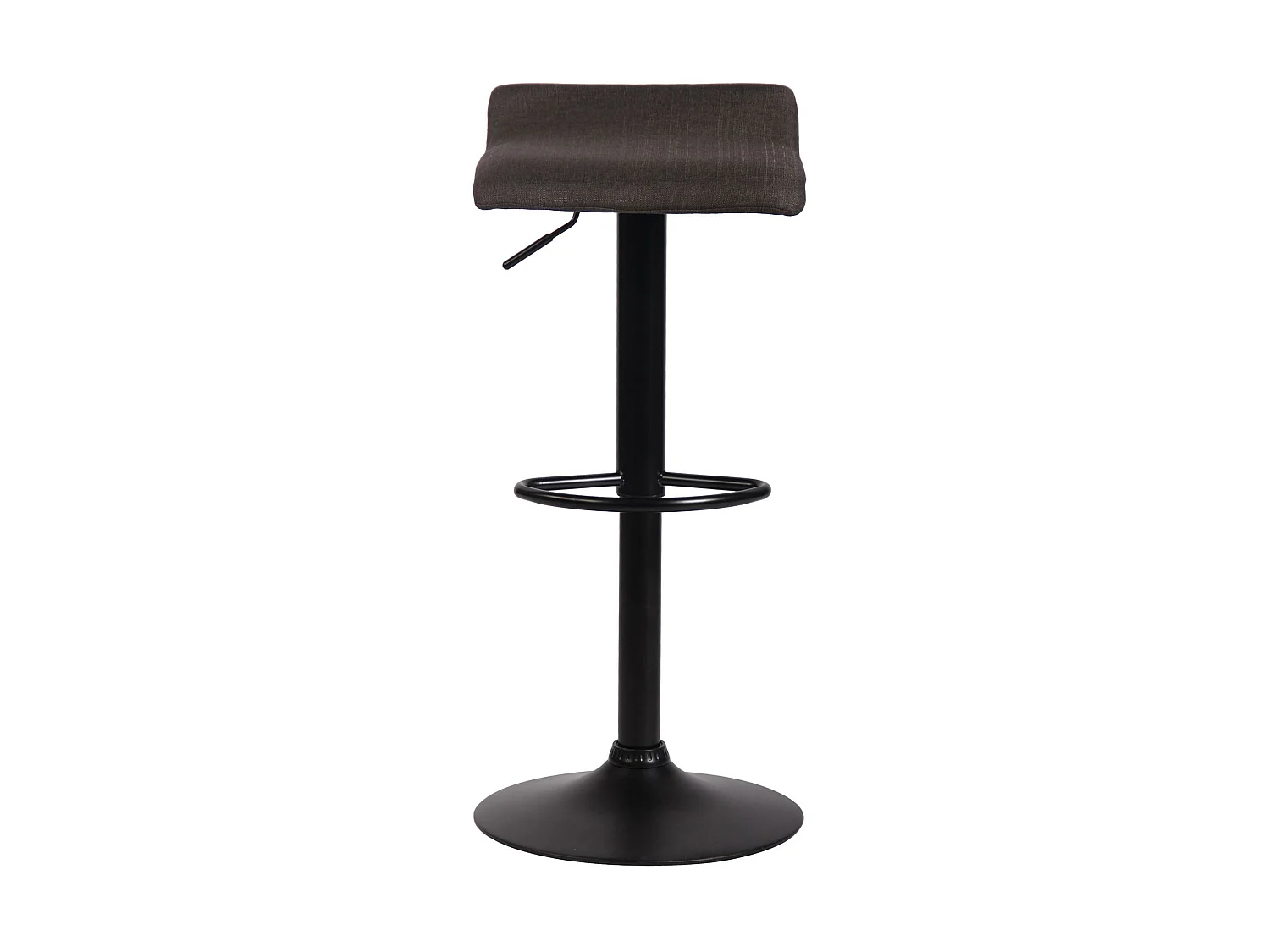 Tabouret de bar - Tissu & Noir - Gris foncé - Dyn V2