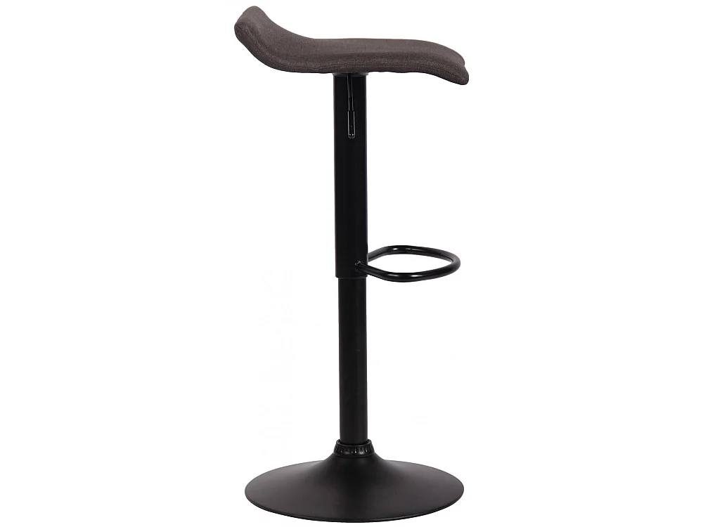 Tabouret de bar - Tissu & Noir - Gris foncé - Dyn V2