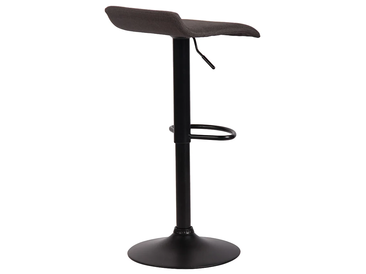 Tabouret de bar - Tissu & Noir - Gris foncé - Dyn V2
