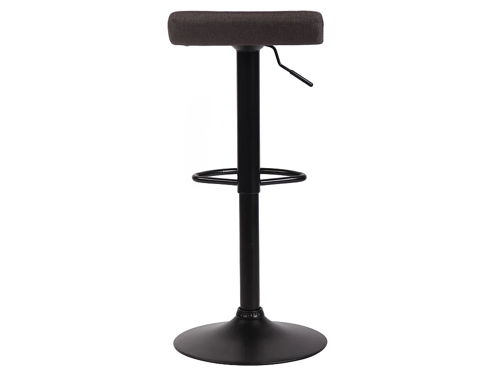 Tabouret de bar - Tissu & Noir - Gris foncé - Dyn V2