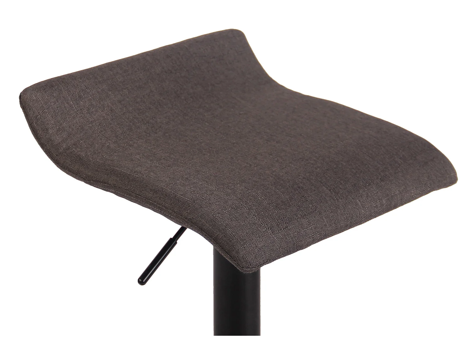 Tabouret de bar - Tissu & Noir - Gris foncé - Dyn V2