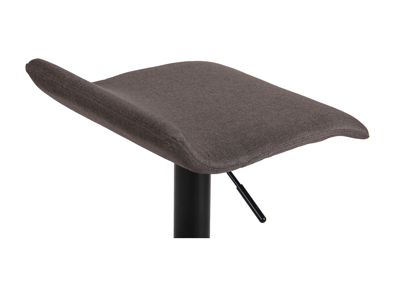Tabouret de bar - Tissu & Noir - Gris foncé - Dyn V2