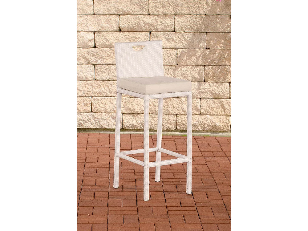 Tabouret de bar - Plastique - Blanc - Mari