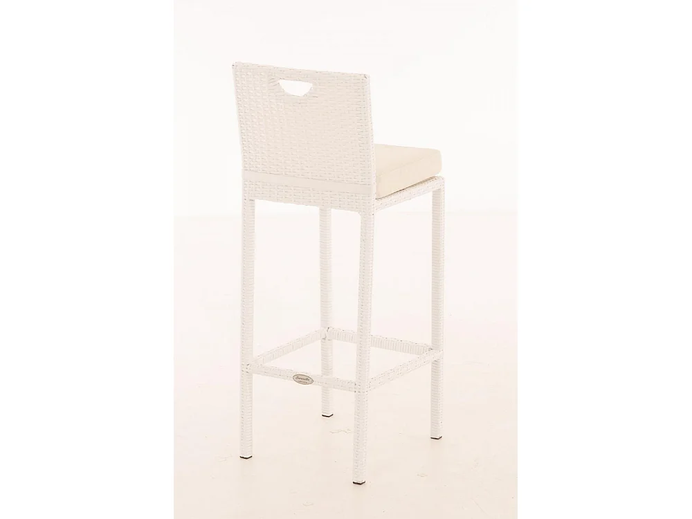 Tabouret de bar - Plastique - Blanc - Mari