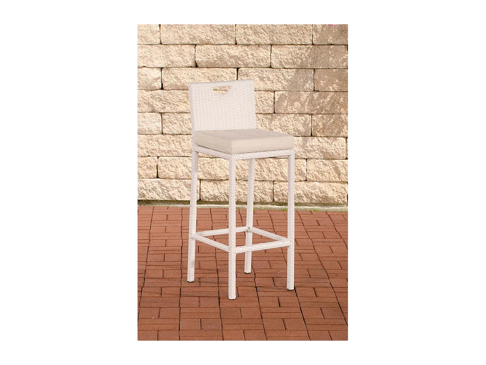 Tabouret de bar - Plastique - Blanc - Mari