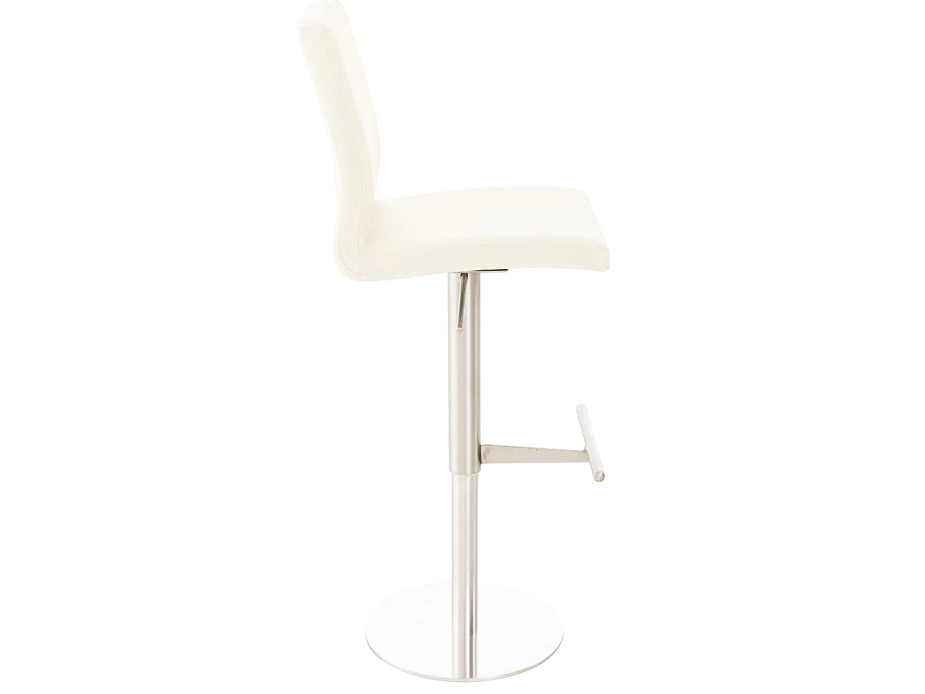 Lot de 2  Tabouret de bar - Similicuir & Acier inoxydable - Crème - Cadiz