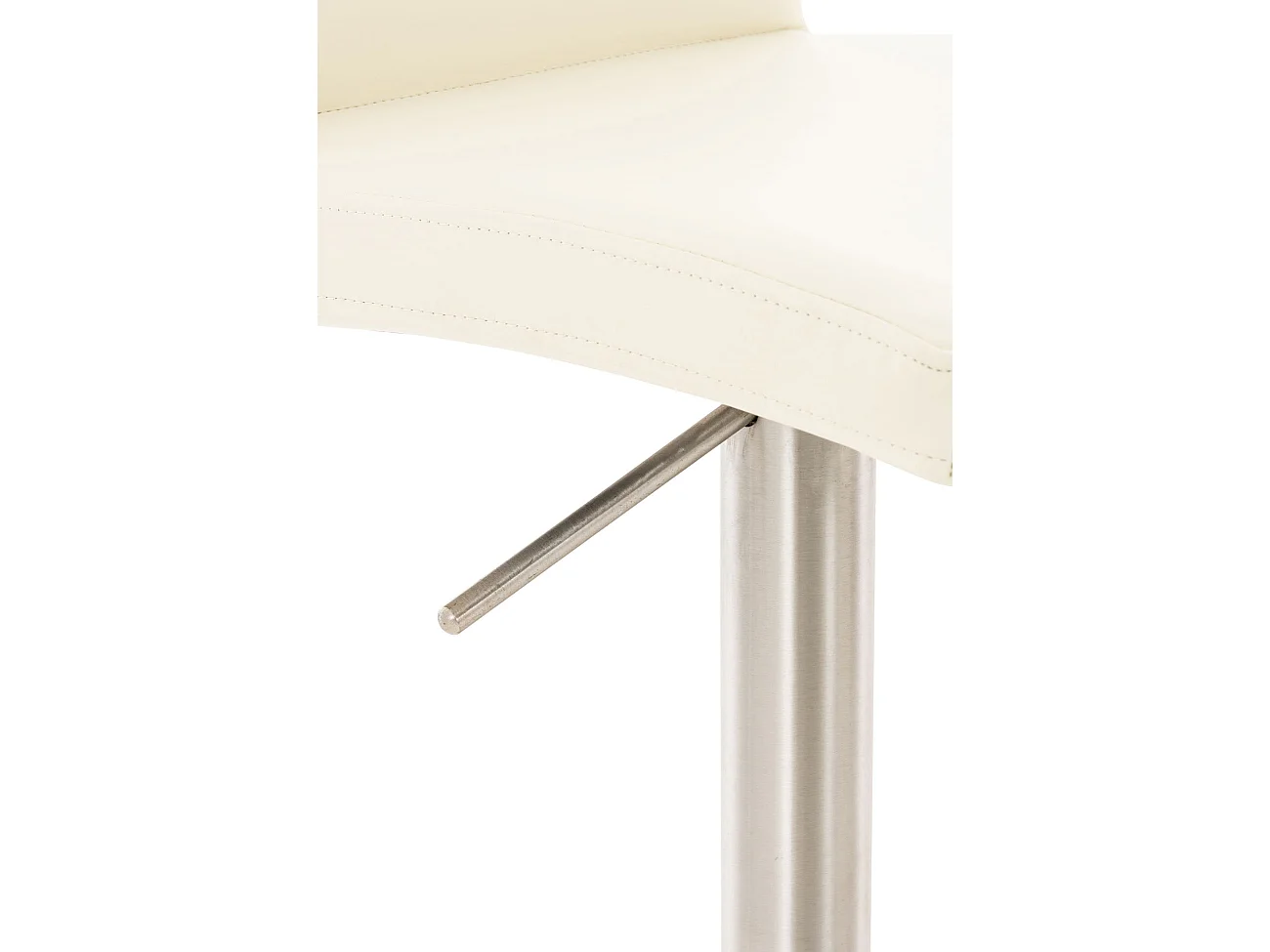 Lot de 2  Tabouret de bar - Similicuir & Acier inoxydable - Crème - Cadiz