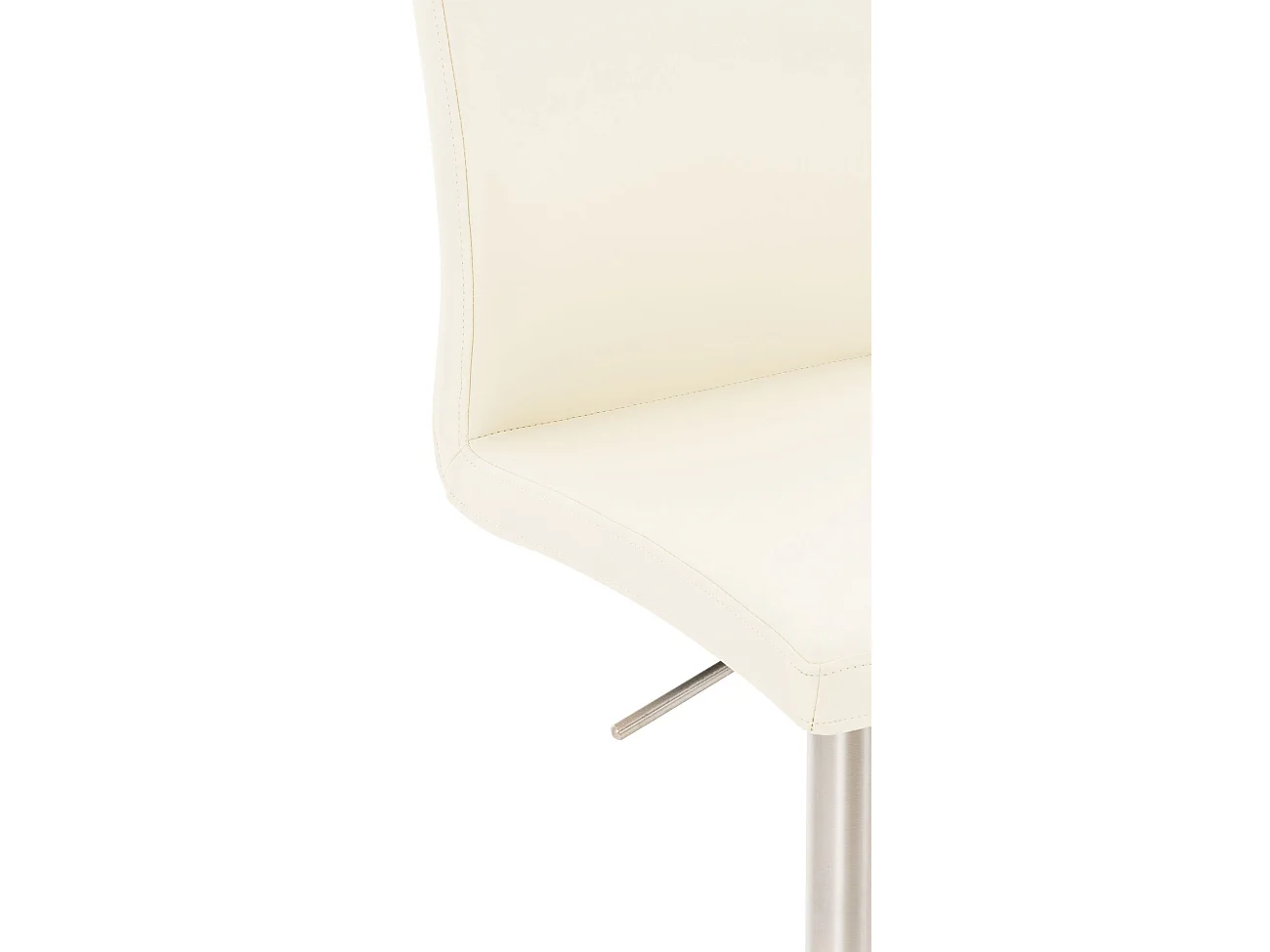 Lot de 2  Tabouret de bar - Similicuir & Acier inoxydable - Crème - Cadiz