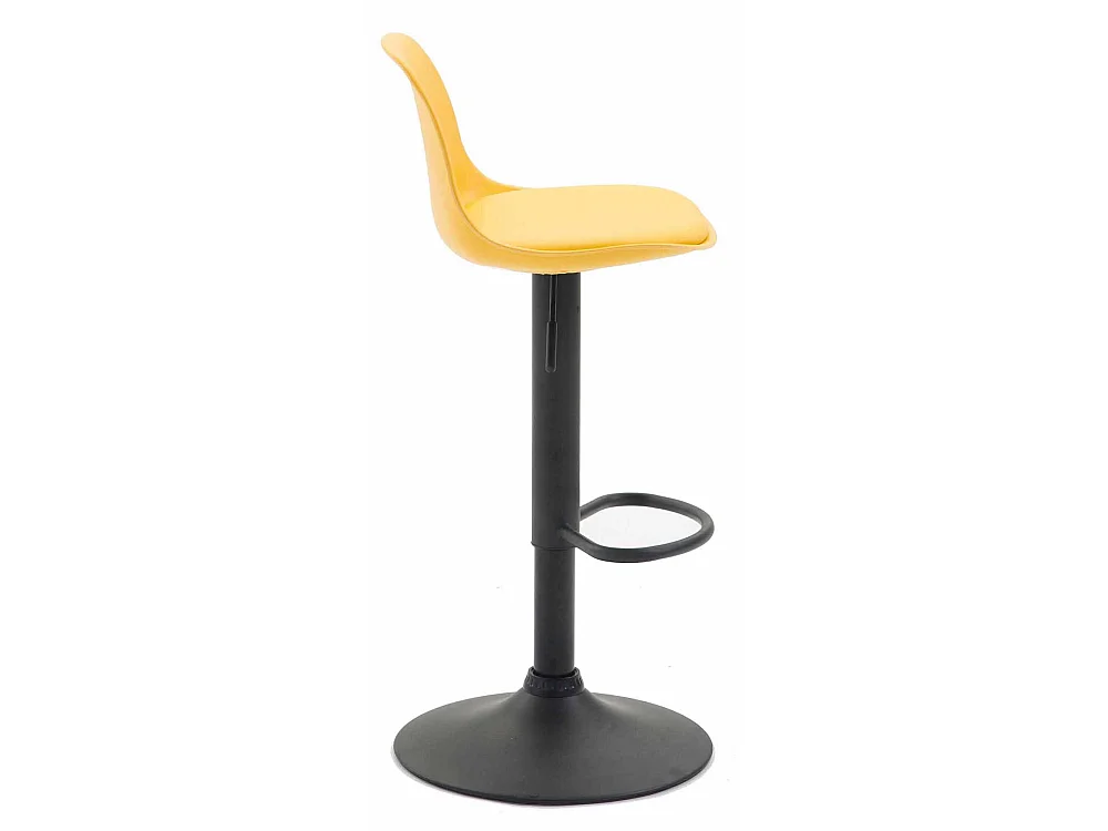 Lot de 2  Tabouret de bar - Similicuir & Métal - Jaune - Kiel